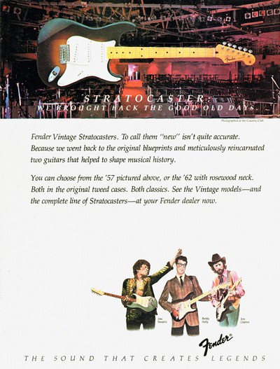 La- campagna- pubblicitaria -della -Vintage-Stratocaster- nel -1982- fonte-Vintage -Guitar- Magazine