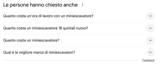 Screenshot of PAA "miniescavatore"